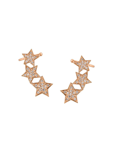 Alinka Stasia Triple Star Diamond Right Ear Cuff In Metallic