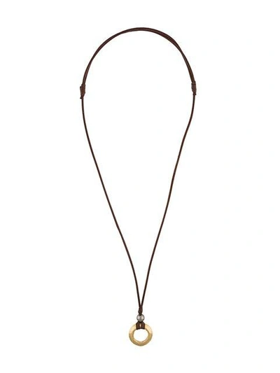 Mignot St Barth Adjustable 'enso' Necklace - Brown