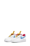 Nike Force 1 Toggle Baby/toddler Shoes In White/photo Blue/university Gold