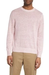 Vince Mélange Linen & Cotton Crewneck Sweater In Lt H Himalayan