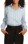 MADRI COLLECTION MADRI COLLECTION THE WORK STRIPE NURSING SHIRT