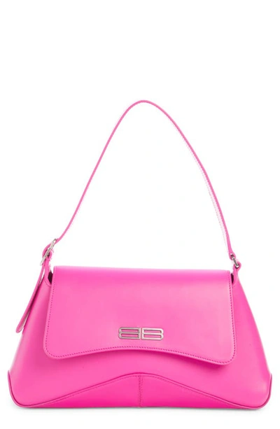Balenciaga Xx Street Medium Leather Shoulder Bag In Lipstick Pink