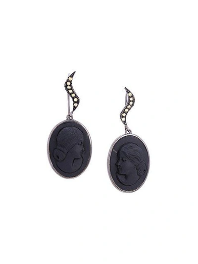 Amedeo Slate Earrings In Black