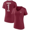 FANATICS FANATICS BRANDED BURGUNDY WASHINGTON COMMANDERS TEAM MOTHER'S DAY V-NECK T-SHIRT