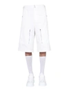 Alexander Mcqueen Japanese Gabardine Shorts In White