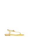 Giannico Studded Open-toe Sandals In Yellow
