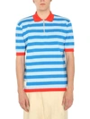Sunnei X Eleonora Bonucci Horizontal Striped Knitted Polo In Multicolor