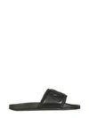 Ambush 10mm Quilted Leather Slide Sandals In Black