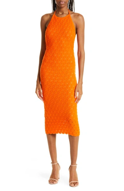 Alice And Olivia Jone Halter Midi Dress In Nocolor