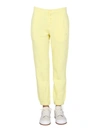 Helmut Lang Logo-embroidered Buttoned Track Pants In Yellow
