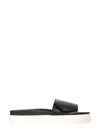 N°21 Slide Sandals With Logo In Black