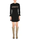 Alberta Ferretti Mini Dress In Black