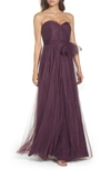 JENNY YOO ANNABELLE CONVERTIBLE TULLE COLUMN DRESS,1552