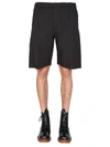 Alexander Mcqueen Men's Gabardine Bermuda Shorts In Black