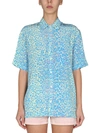 Stella Mccartney Animalier Print Silk Shirt In Multicolor