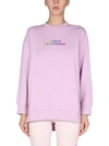 Stella Mccartney Purple High Frequency Gel Logo Sweatshirt In Purple