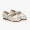 CHILDREN'S CLASSICS GIRLS IVORY PEARL LEATHER SHOES