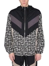 Balmain Jacket With Maxi Monogram Logo Print In Multicolor