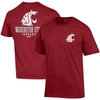 CHAMPION CHAMPION CRIMSON WASHINGTON STATE COUGARS STACK 2-HIT T-SHIRT