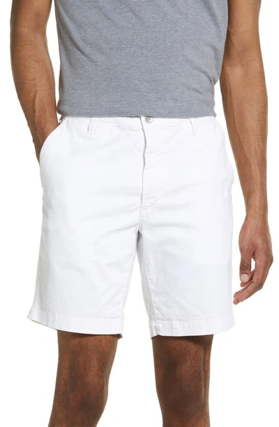 Ag Griffin Stretch Cotton Shorts In White