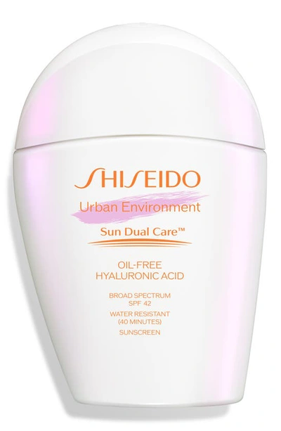 SHISEIDO SHISEIDO URBAN ENVIRONMENT SUN DUAL CARE™ OIL-FREE BROAD SPECTRUM SPF 42 SUNSCREEN