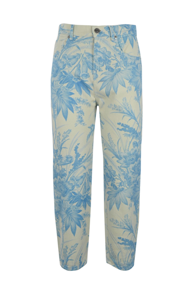 Twinset Trousers With Toile De Jouy Floral Print