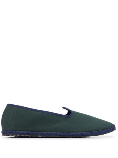 Vibi Venezia Costantin Flat Slip-on Shoes In Green