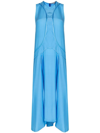 Stella Mccartney Flared Sleeveless Dress In Blue
