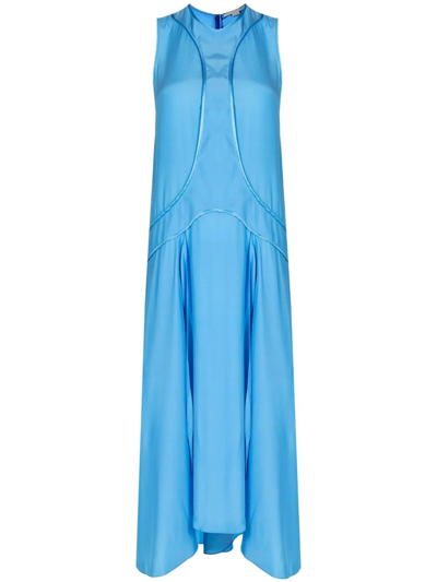 Stella Mccartney Flared Sleeveless Dress In Blue