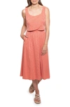 Madri Collection Crossover Nursing Dress In Open Orange