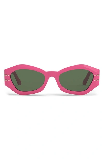 Dior Signature B1u 55mm Butterfly Sunglasses In Shiny Pink