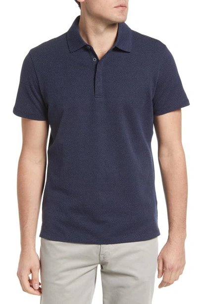 Robert Barakett Creston Short Sleeve Cotton Polo In Navy