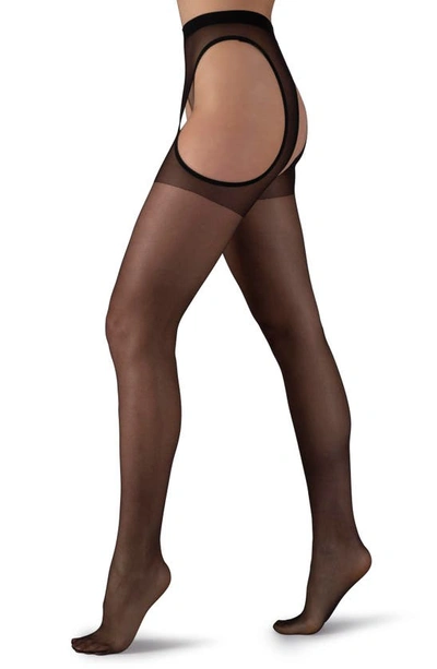 Lechery Seductress 15 Suspender Tights In Black