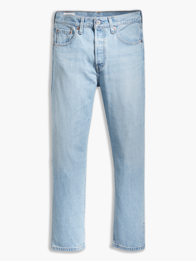 Levi's 501 Original High Rise Cropped Straight Leg Jeans In Luxor Ra In Blues