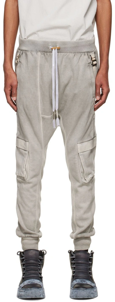 Boris Bidjan Saberi Ssense Exclusive Gray Cotton Lounge Pants In Light Grey