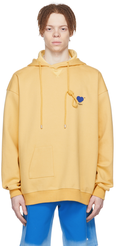 Ader Error Yellow Twin Heart Hoodie