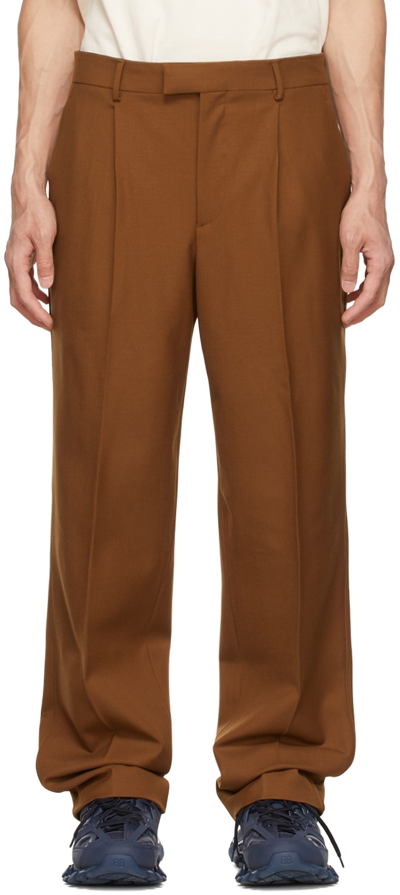 Vtmnts Barcode Wool Tailored Pants In Brown