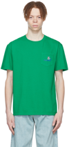 NOAH GREEN COTTON T-SHIRT