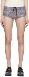 Eckhaus Latta Orange & Black Static Shorts In Terra
