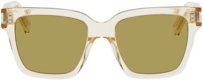 Saint Laurent Yellow Sl 507 Sunglasses In 005 Yellow