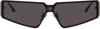 Balenciaga Shield Rectangle-frame Sunglasses In 001 Shiny Black