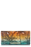 Brahmin Ady Croc Embossed Leather Wallet In Luau