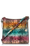 Brahmin Katie Croc Embossed Leather Crossbody Bag In Luau