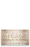 Brahmin Cordelia Croc Embossed Leather Wallet In Clay