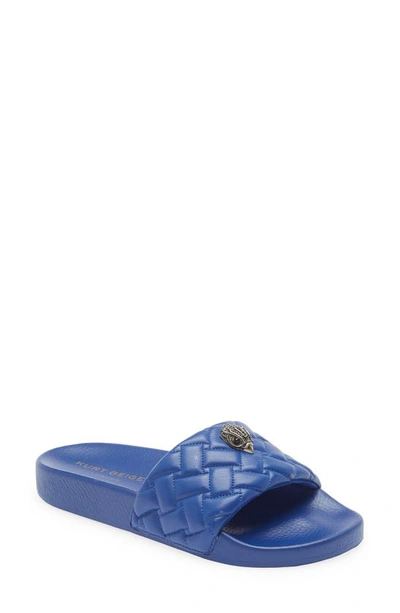 Kurt Geiger Women's Meena Eagle Slip On Slide Sandals In Blue