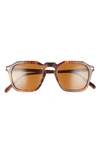 Persol 50mm Square Sunglasses In Brown Tort