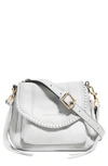 Aimee Kestenberg Mini All For Love Convertible Leather Crossbody Bag In Cloud Shiny Gold