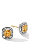 David Yurman Women's Albion Earrings With Gemstone & Diamonds In Citrine