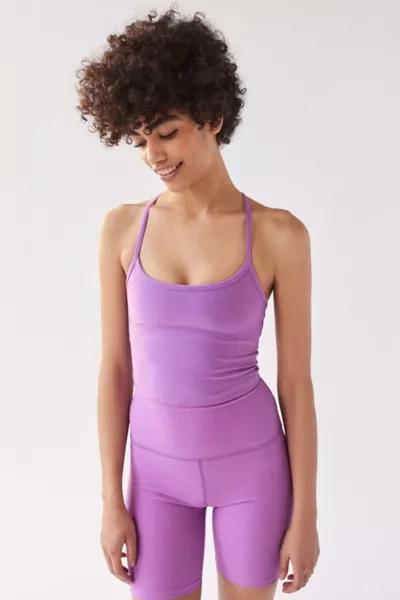 Beyond Yoga Space-dye Slim Racerback Tank Top In Purple