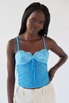 Urban Outfitters Uo Filipa Lace Cami In Blue